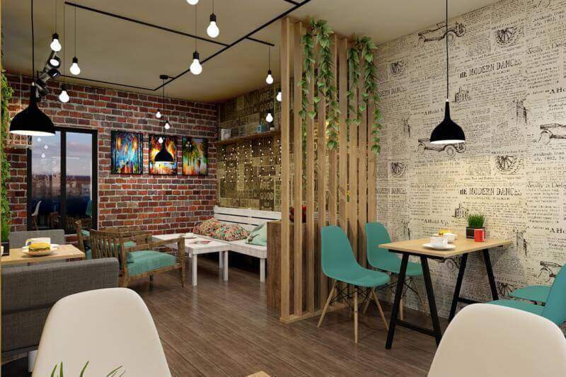 Thiết kế quán cafe phong cách vintage