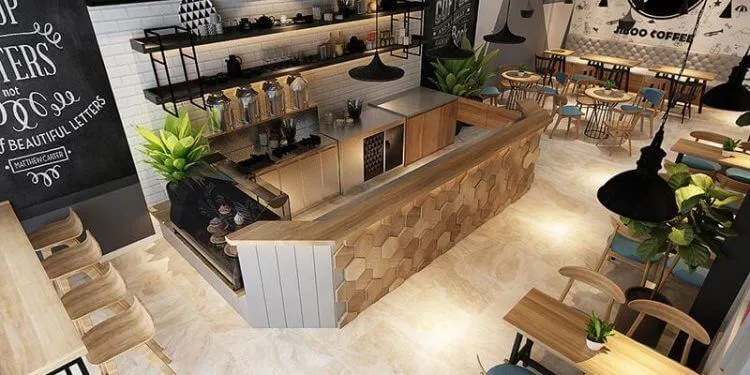 #37 Quầy bán cafe đẹp bằng gỗ đóng tại xưởng giá rẻ 4 Quầy pha chế giá rẻ