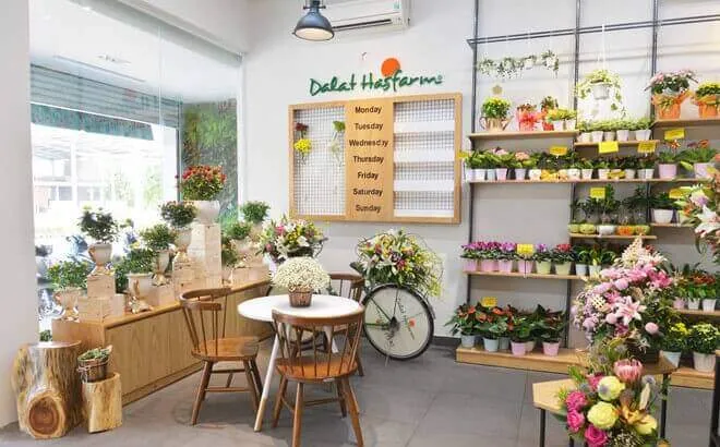 Thiết kế shop hoa hiện đại