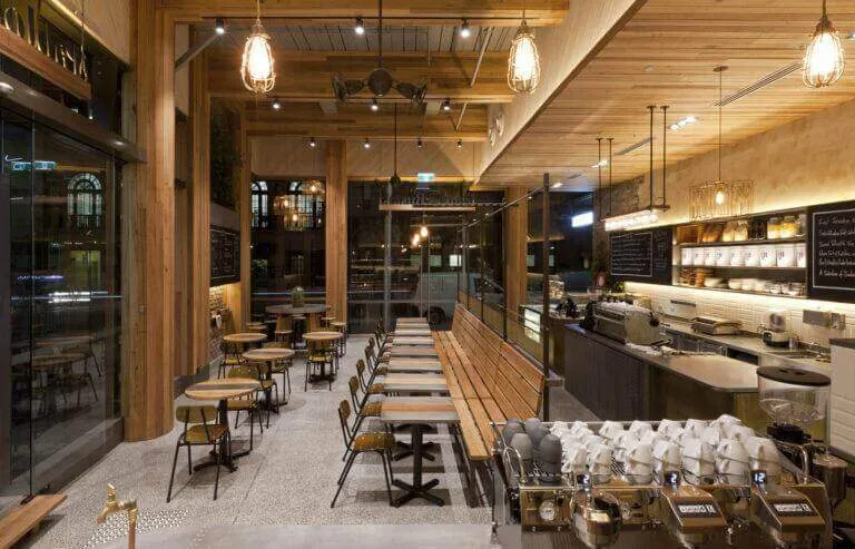 Cách trang trí quán cafe đẹp nhất 2024 2 Thi công nội thất chung cư gỗ công nghiệp