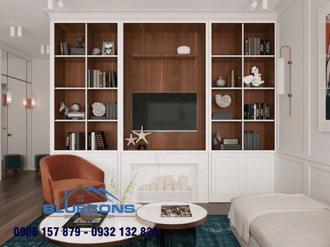 Tủ âm tường trang trí phòng khách đẹp nhất 2022