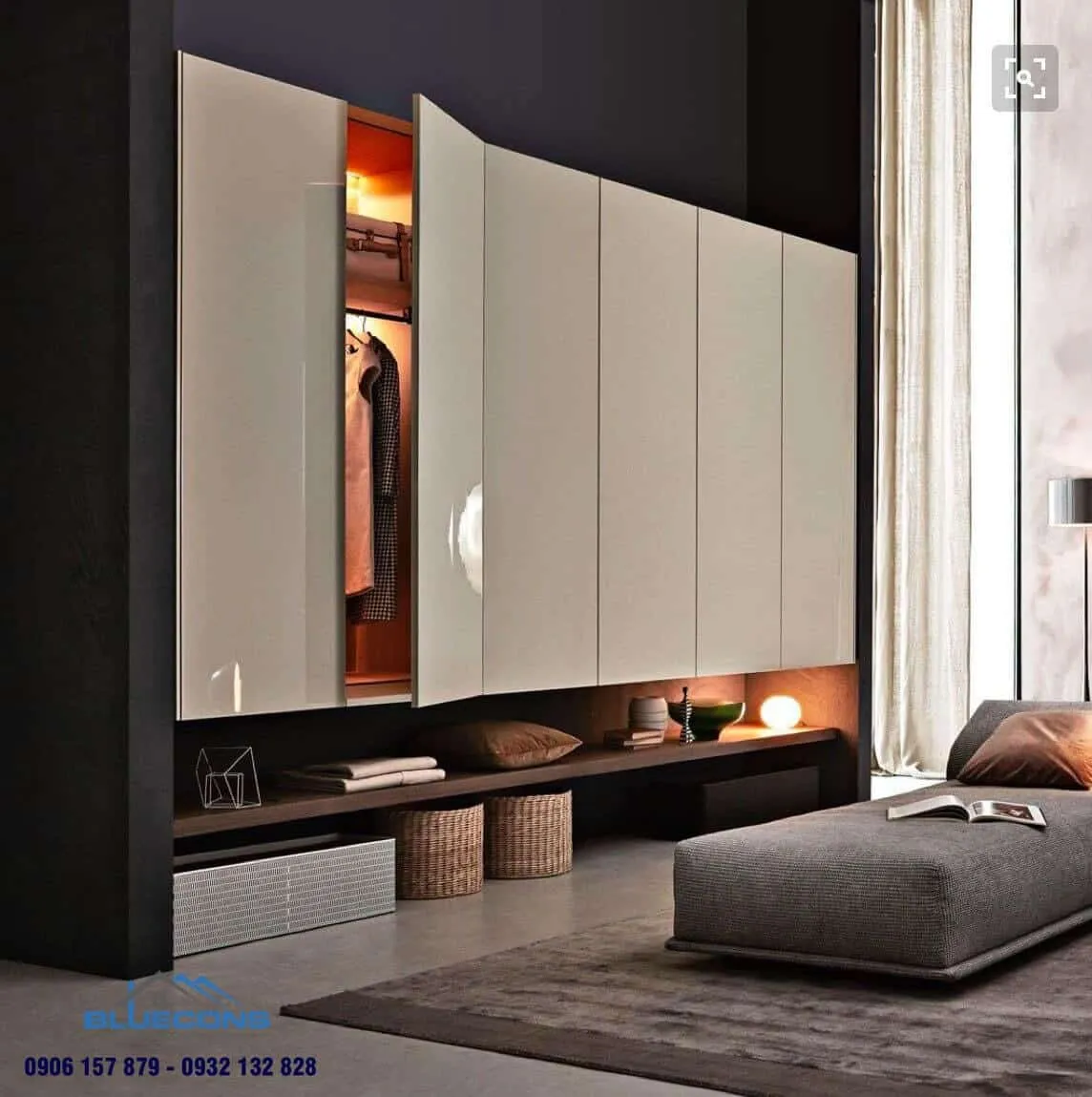 Tủ treo quần áo 6 Thiết kế phòng chung cư đẹp