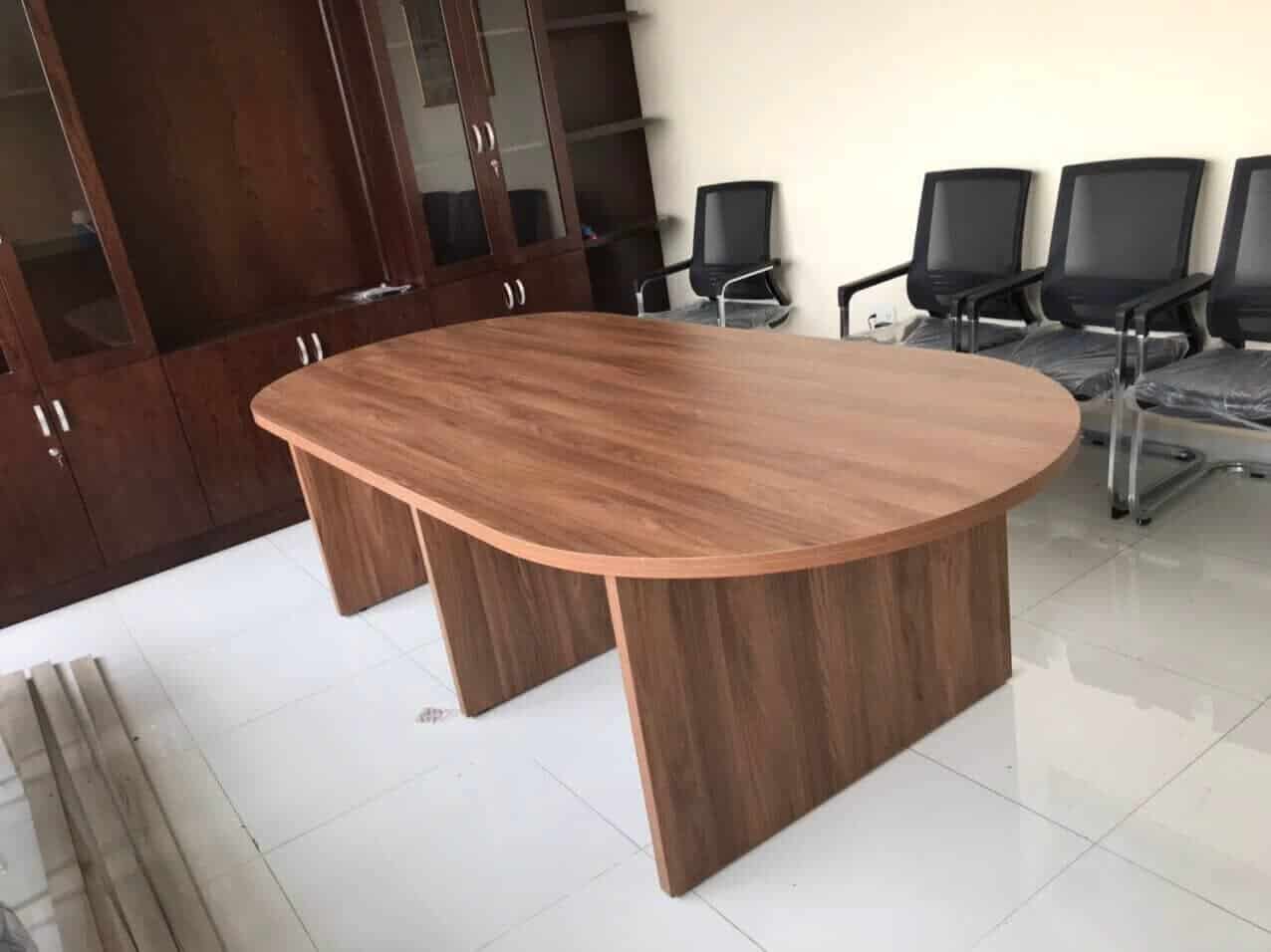 99+ Bàn họp bầu dục gỗ công nghiệp hiện đại 6 bàn họp bầu dục đẹp
