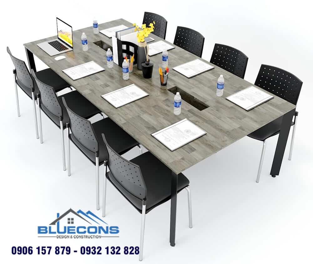 Các team làm việc dễ dàng với bàn họp 8 ghế rộng rãi