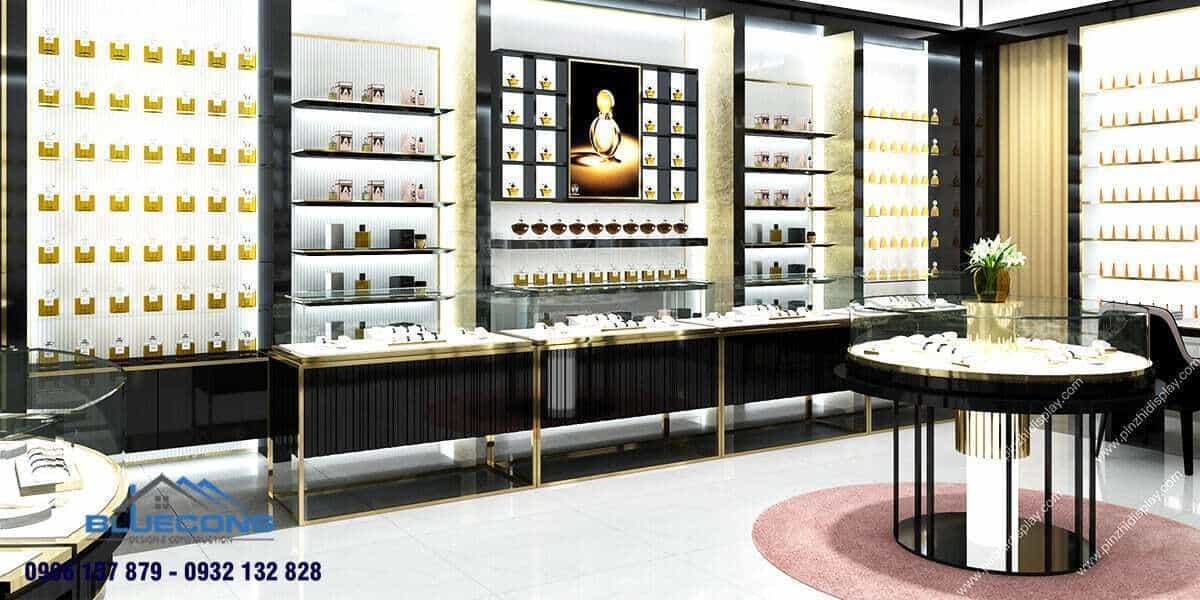 100+ ý tưởng thiết kế tủ trưng bày ấn tượng cho các showroom, shop, cửa hàng 7 Tủ trưng bày nước hoa bằng kính thời thượng, đẳng cấp