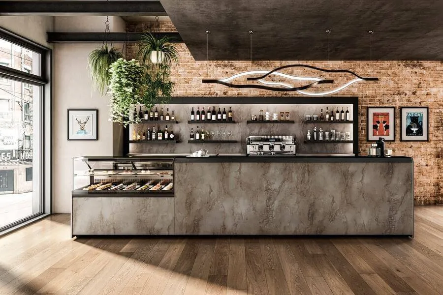 Cách bố trí quầy pha chế cafe và quầy bar 9 Tủ trưng bày đồ cổ cho phòng khách ấn tượng