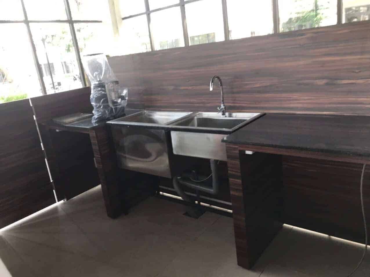 đóng quầy bar pha chế gỗ