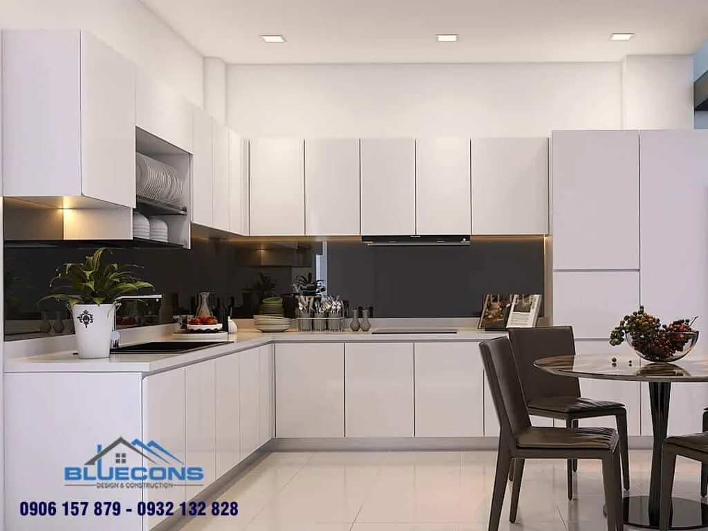Đóng tủ bếp gỗ công nghiệp 2 Thiết kế phòng chung cư đẹp