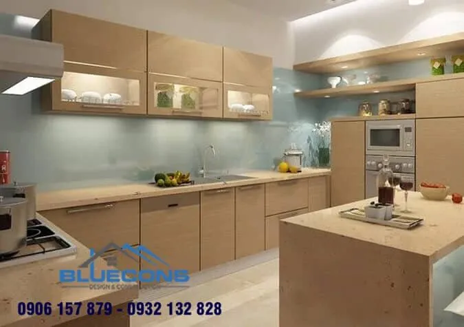 Đóng tủ bếp gỗ công nghiệp 7 Thiết kế phòng chung cư đẹp