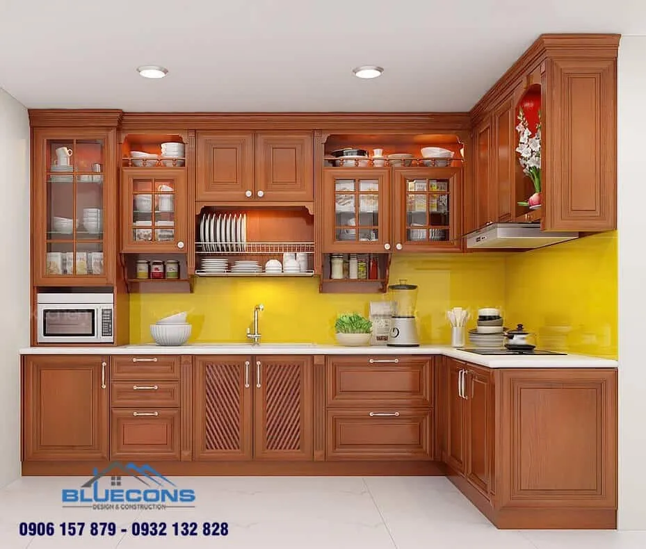Đóng tủ bếp gỗ công nghiệp 10 Thiết kế phòng chung cư đẹp