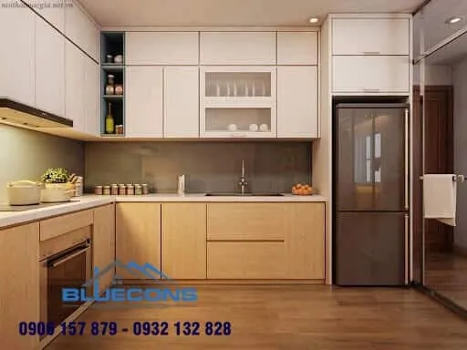 Đóng tủ bếp gỗ công nghiệp 3 Thiết kế phòng chung cư đẹp