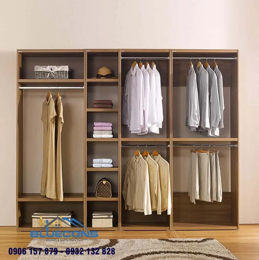 Giá tủ quần áo gỗ công nghiệp 2 Thiết kế phòng chung cư đẹp