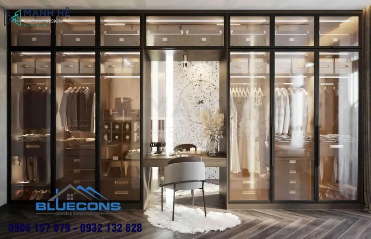 Tủ quần áo hiện đại 2024 14 Thiết kế phòng chung cư đẹp
