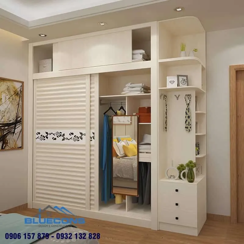 Tủ quần áo hiện đại 2024 6 Thiết kế phòng chung cư đẹp