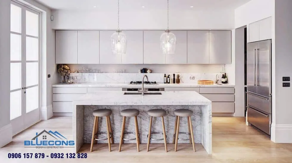 Tủ bếp chữ I 19 Thiết kế phòng chung cư đẹp