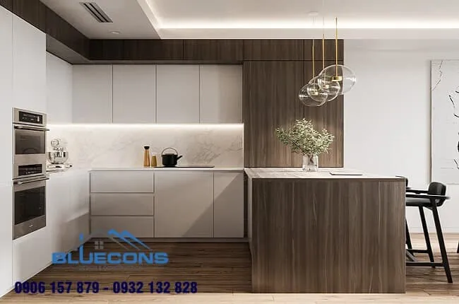Tủ bếp chữ I 10 Thiết kế phòng chung cư đẹp
