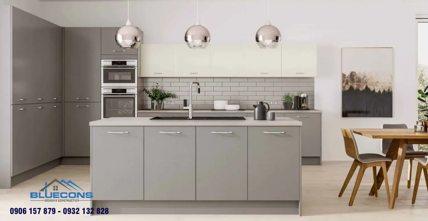 Tủ bếp chữ I 17 Thiết kế phòng chung cư đẹp