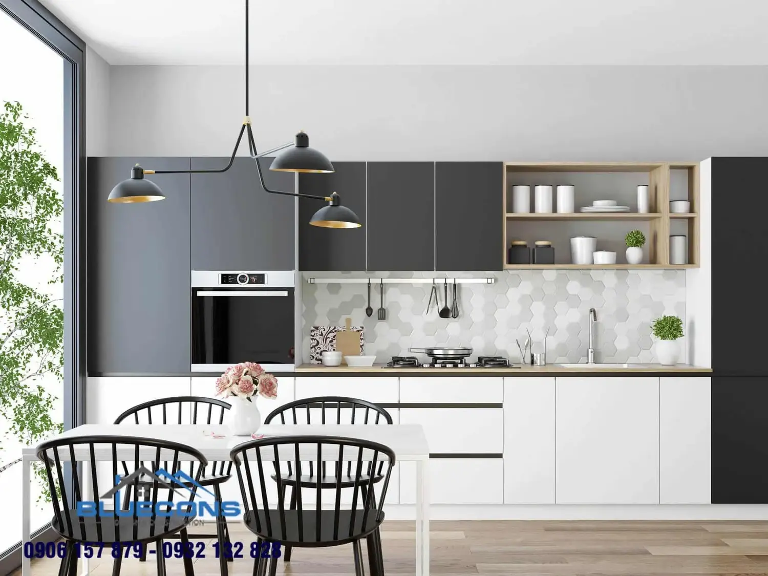 Tủ bếp chữ I 15 Thiết kế phòng chung cư đẹp