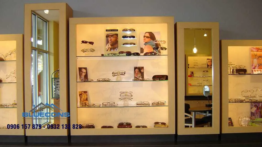 Tủ trưng bày kính mắt đẹp