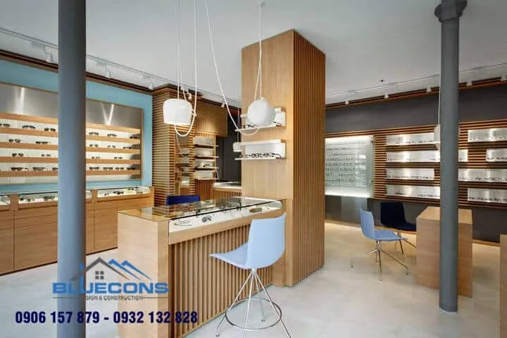 Tủ trưng bày kính mắt đẹp