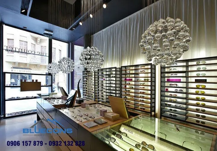 Tủ trưng bày kính mắt đẹp