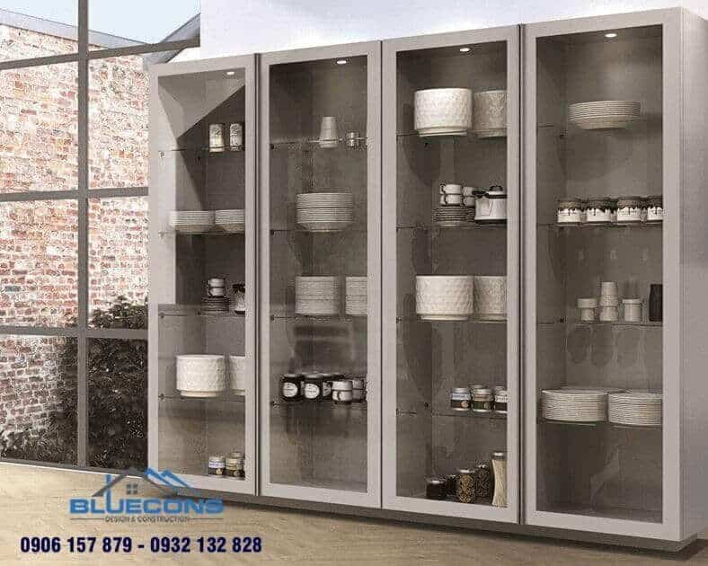 Tủ kính trưng bày chất lượng cao 6 Làm tủ kính trưng bày dễ dàng lắp đặt và di chuyển