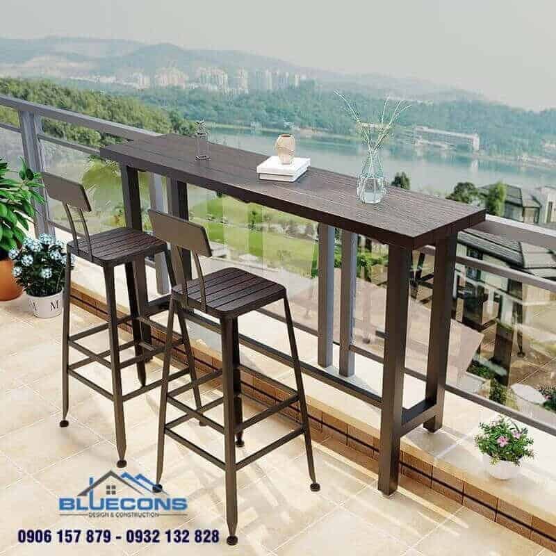 Thư giãn tinh thần bên mẫu quầy bar cafe cho ban công gia đình