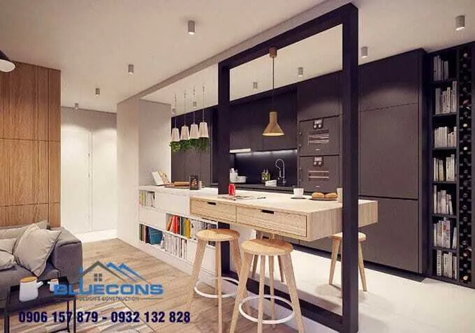 Quầy bar cafe ngoài trời 10 Thiết kế phòng chung cư đẹp
