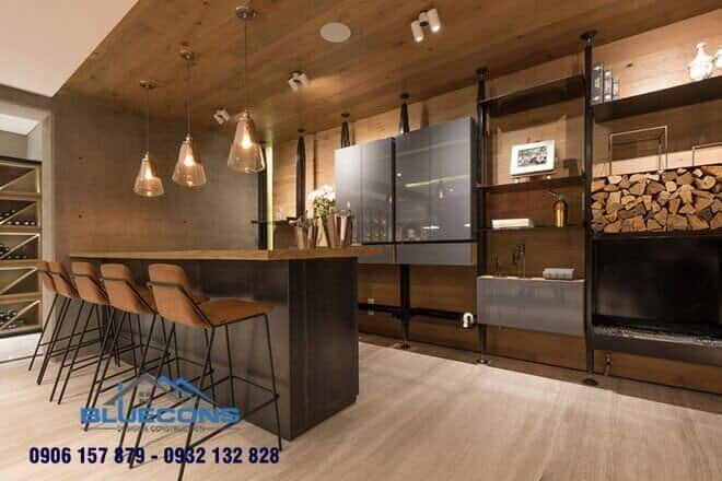 Quầy bar mini phòng khách 10 Thiết kế phòng chung cư đẹp
