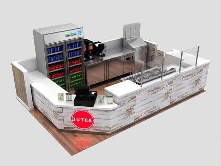 Quầy pha chế trà sữa đẹp bằng gỗ 24 quay pha che tra sua dep hien dai 1