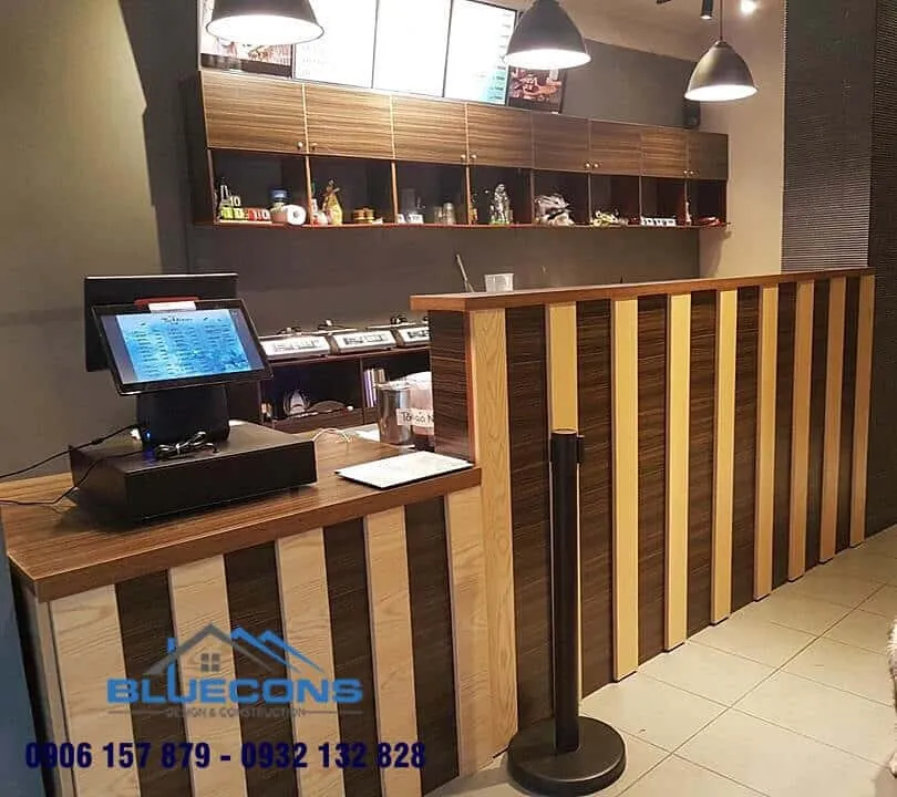 Quầy thu ngân gỗ thông chất lượng 3 Thiết kế phòng chung cư đẹp