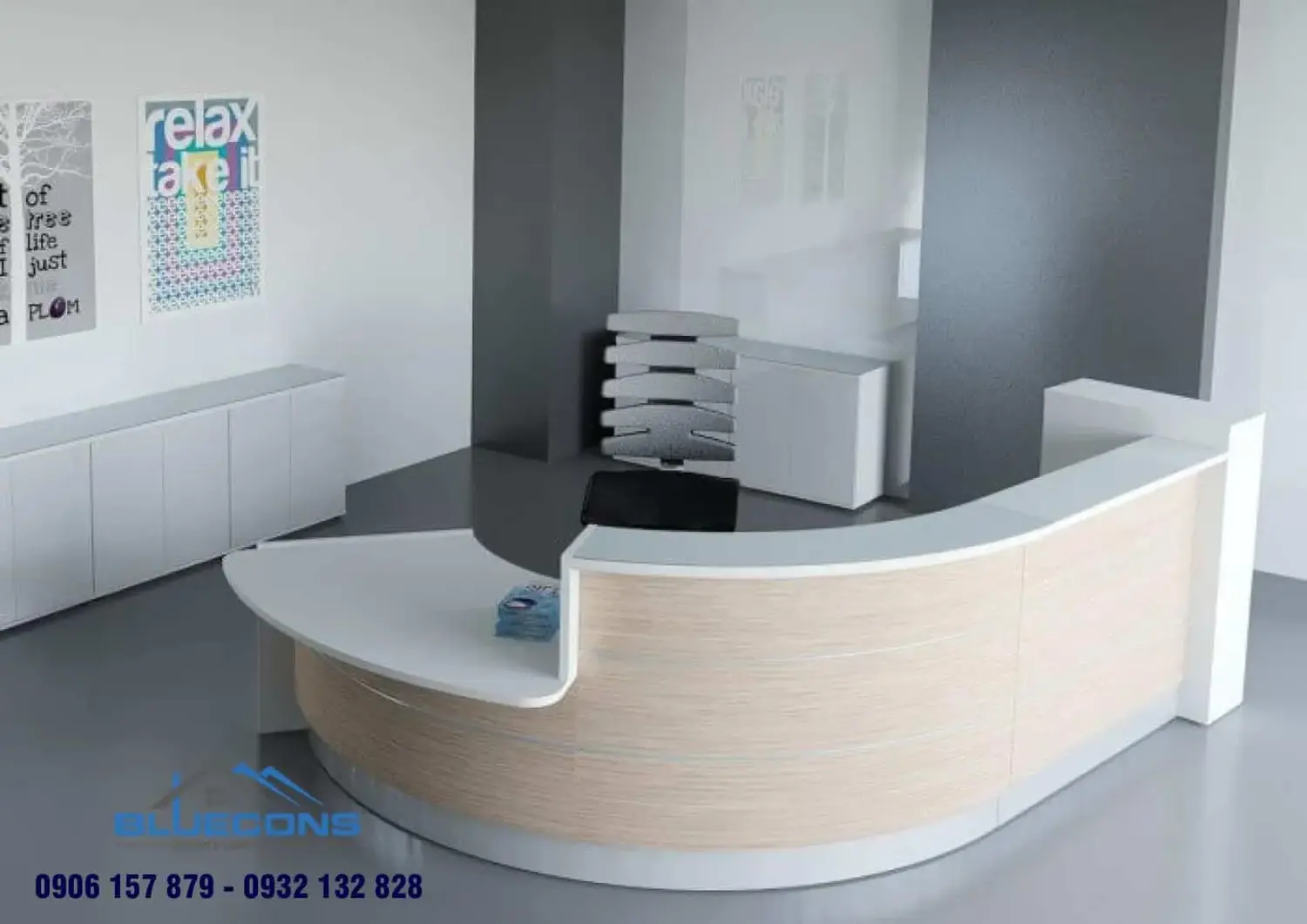 Quầy thu ngân nhựa acrylic bền đẹp 2 Quầy thu ngân gỗ đẹp giá thành thấp