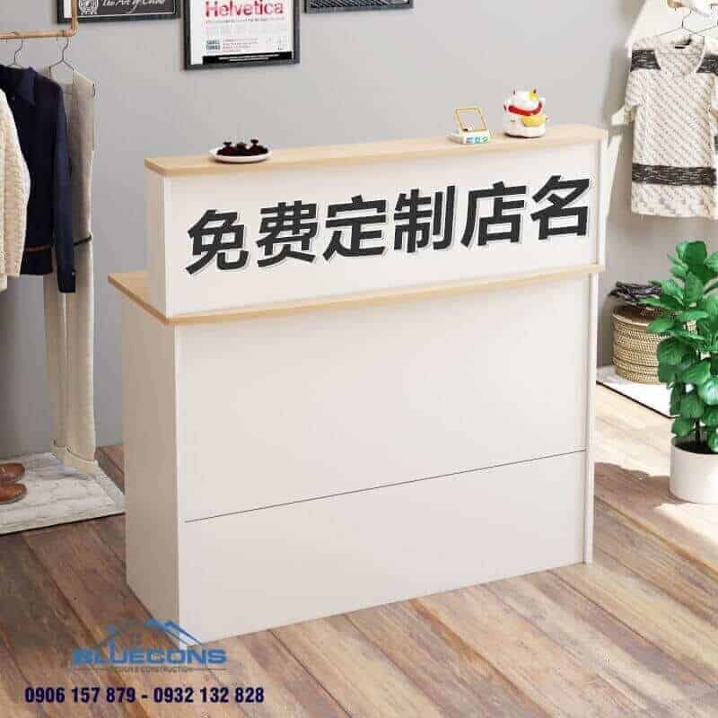 Quầy thu ngân nhựa acrylic bền đẹp 2 Quầy thu ngân gỗ đẹp giá thành thấp