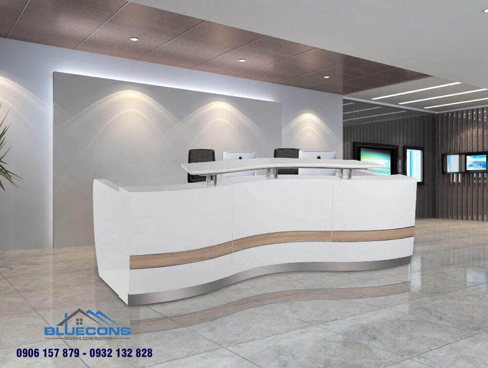 Quầy thu ngân nhựa acrylic bền đẹp 5 Quầy thu ngân gỗ đẹp giá thành thấp