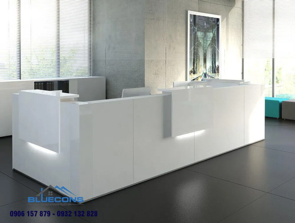 Quầy thu ngân nhựa acrylic bền đẹp 9 Quầy thu ngân gỗ đẹp giá thành thấp