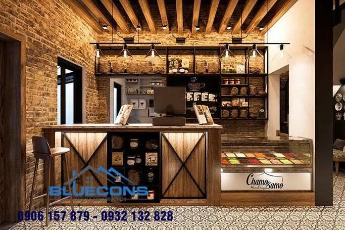 Quầy thu ngân quán ăn hot trend 2024 6 Quầy thu ngân gỗ đẹp giá thành thấp