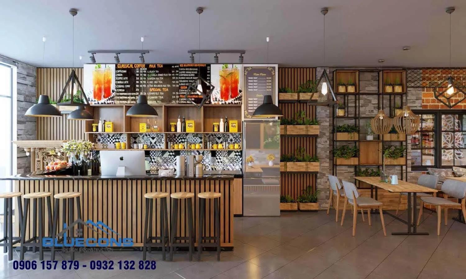 Quầy thu ngân gỗ đẹp giá thành thấp