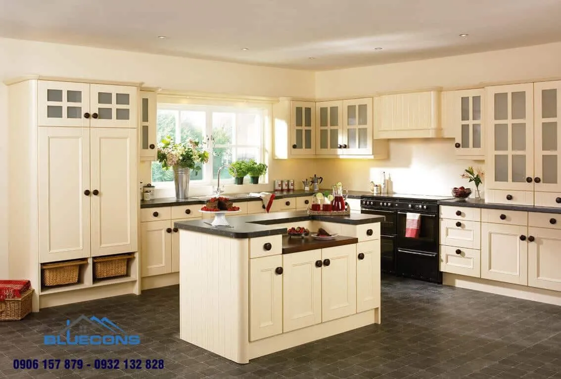 Tủ bếp tân cổ điển 8 Thiết kế phòng chung cư đẹp