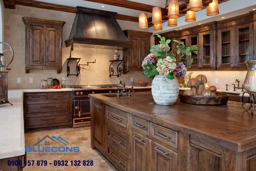 Tủ bếp tân cổ điển 12 Thiết kế phòng chung cư đẹp