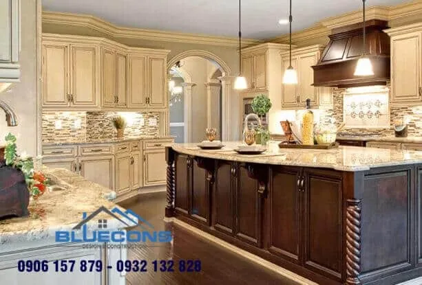 Tủ bếp tân cổ điển 6 Thiết kế phòng chung cư đẹp