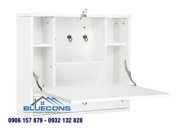 Tủ kính trưng bày treo tường 13 Thiết kế phòng chung cư đẹp