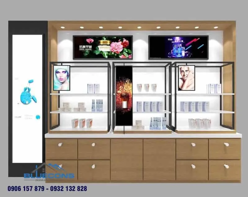 Tủ kính trưng bày treo tường 3 Thiết kế phòng chung cư đẹp