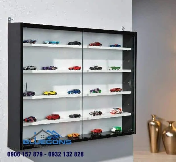 Tủ kính trưng bày treo tường 6 Thiết kế phòng chung cư đẹp