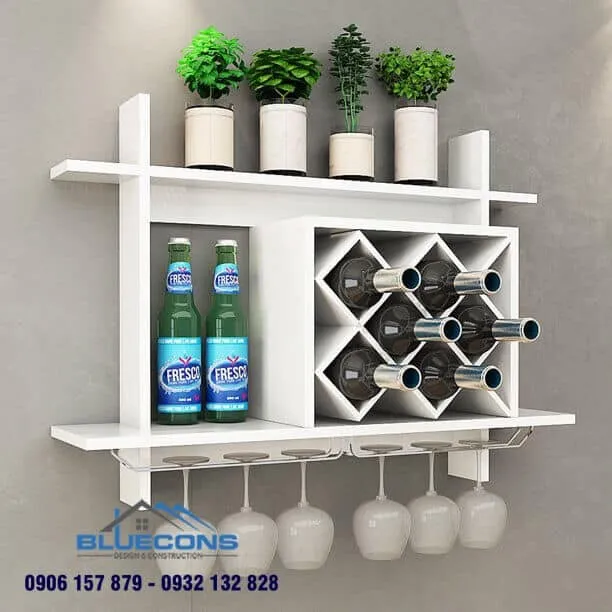 Tủ kính trưng bày treo tường 9 Thiết kế phòng chung cư đẹp