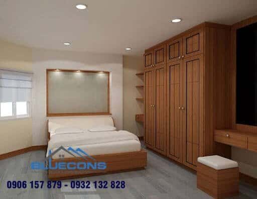 Tủ 4 cánh theo phong cách Hàn Quốc