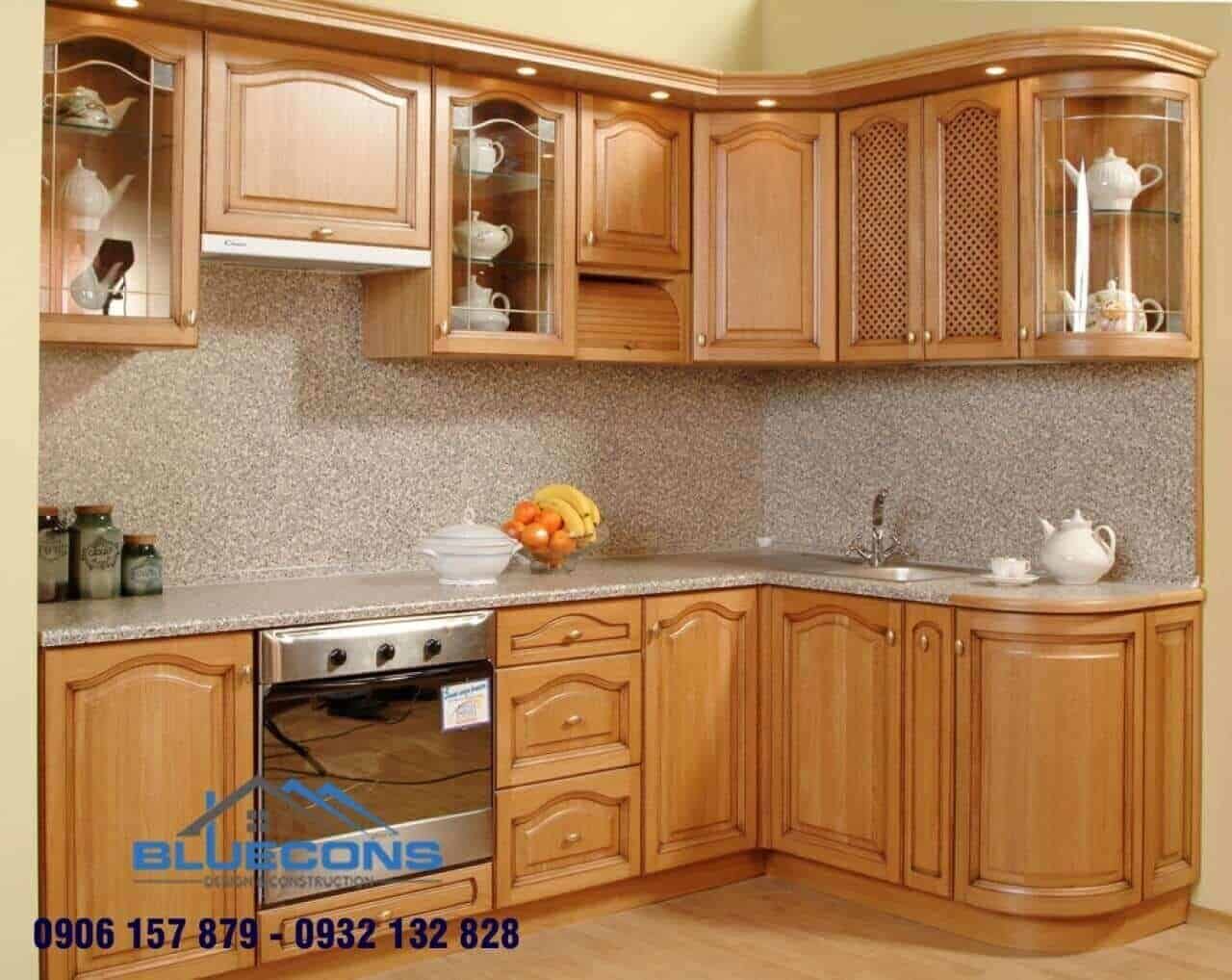 Thiết kế tủ bếp có góc bo tròn tốt lành trong phong thủy