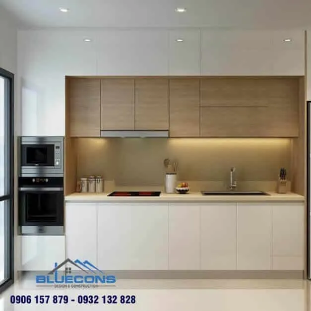 35+ Mẫu tủ bếp kính cường lực 8 Thiết kế phòng chung cư đẹp