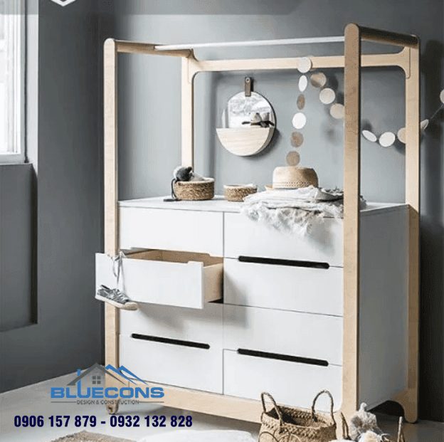 Tủ Quần Áo Trẻ Em 8 Tủ gỗ thiết kế siêu tiện lợi cho mẹ bỉm và trẻ sơ sinh