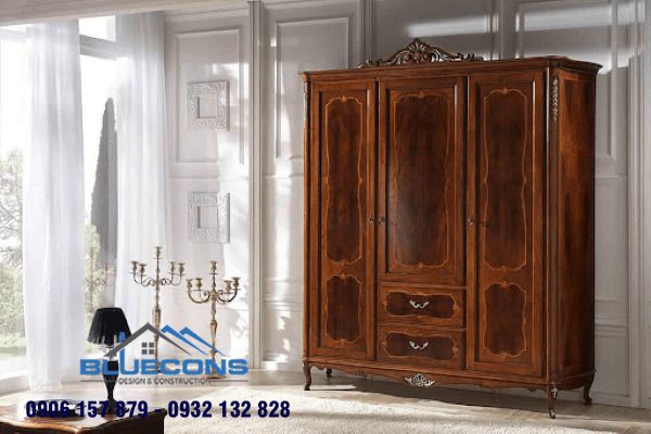 tủ áo tân cổ điển 3 cánh