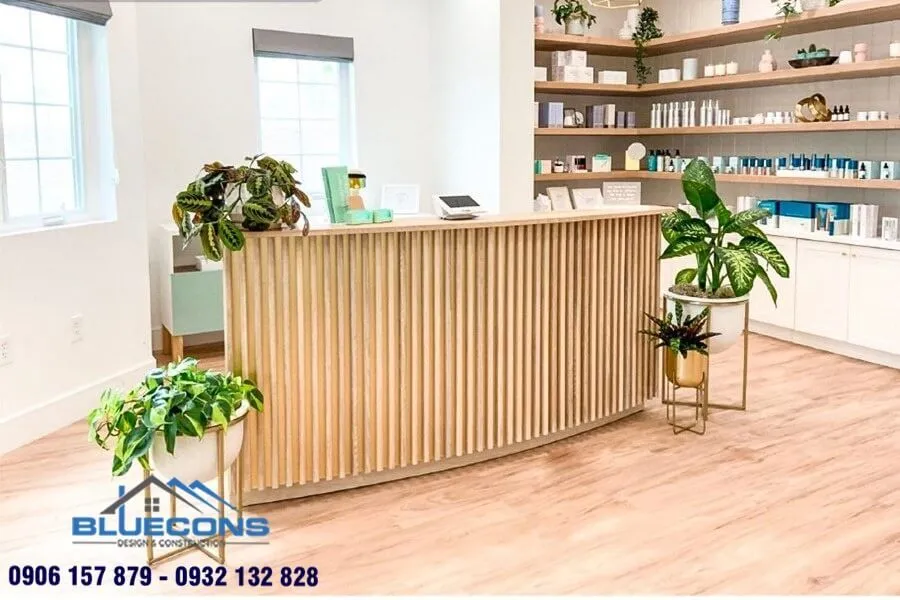 Quầy thu ngân gỗ đẹp giá thành thấp 2 Quầy thu ngân gỗ đẹp giá thành thấp
